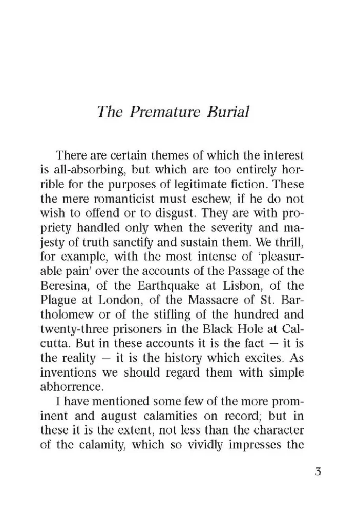 The Premature Burial Stories = The Buried Alive. Stories