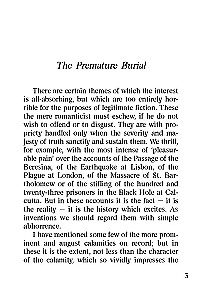 The Premature Burial Stories = The Buried Alive. Stories