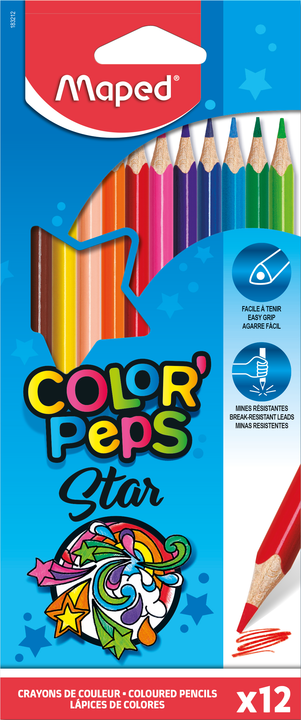 Цветные карандаши MAPED Color'Peps, 12 цветов