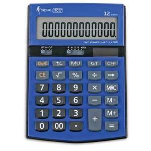 Калькулятор FORPUS 11017, 12 разрядов, двойное питание,151,5х107х29мм, синий